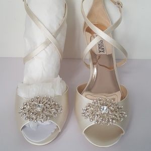 Badgley Mischka Abigail formal peep toe wedge